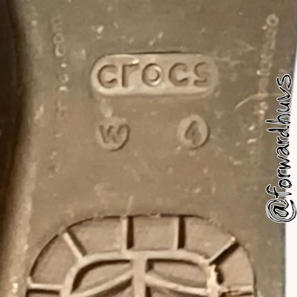 Crocs Jelly Style Bronze Slingback Wedge Sandals W4